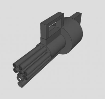 迷你火神设备SU模型下载_sketchup草图大师SKP模型