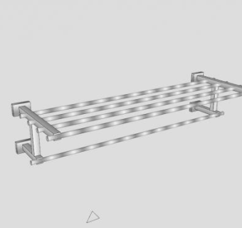 双层浴巾架SU模型下载_sketchup草图大师SKP模型