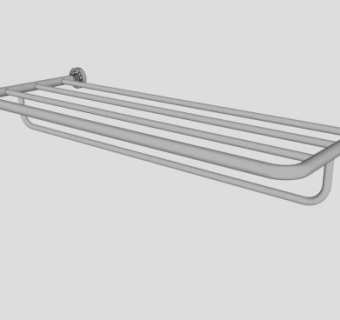 铝合金浴巾架SU模型下载_sketchup草图大师SKP模型