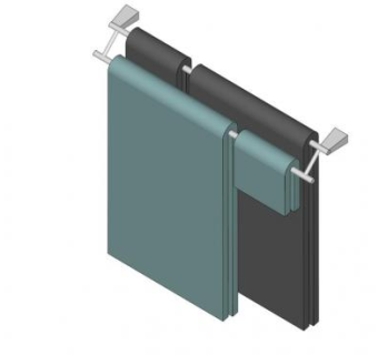 双毛巾杆SU模型下载_sketchup草图大师SKP模型