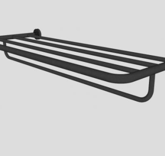 黑色毛巾架SU模型下载_sketchup草图大师SKP模型