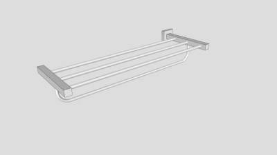 双杆毛巾架SU模型下载_sketchup草图大师SKP模型