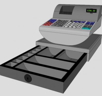 收银机设备SU模型下载_sketchup草图大师SKP模型