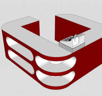商店收银机SU模型下载_sketchup草图大师SKP模型