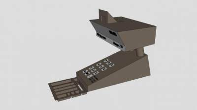 商店现金出纳机设备SU模型下载_sketchup草图大师SKP模型