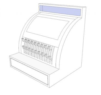 商店收银机设备SU模型下载_sketchup草图大师SKP模型