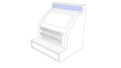 商店收银机设备SU模型下载_sketchup草图大师SKP模型