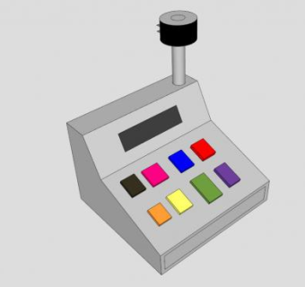 简易收款机SU模型下载_sketchup草图大师SKP模型