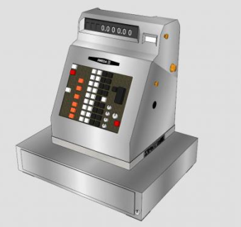 瑞达收银机SU模型下载_sketchup草图大师SKP模型