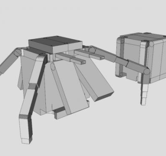 四足机器人SU模型下载_sketchup草图大师SKP模型
