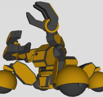 拆除机器人设备SU模型下载_sketchup草图大师SKP模型