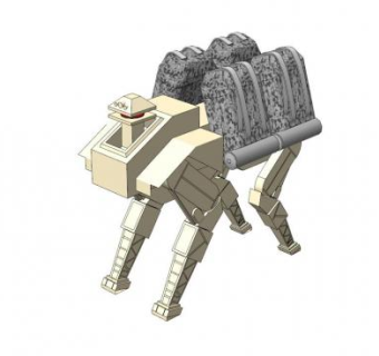 四条腿机器人SU模型下载_sketchup草图大师SKP模型