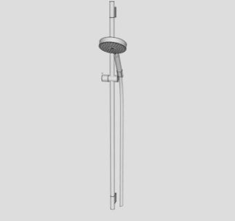 花洒架淋浴头SU模型下载_sketchup草图大师SKP模型