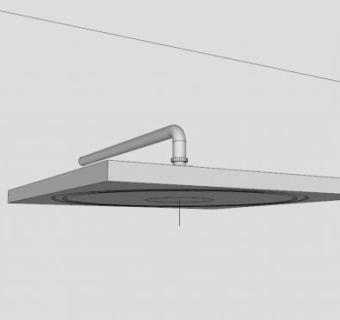 矩形淋浴头SU模型下载_sketchup草图大师SKP模型