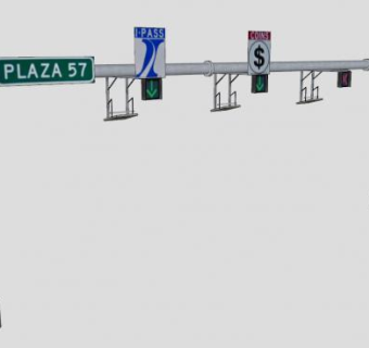 伊利诺斯收费站SU模型下载_sketchup草图大师SKP模型