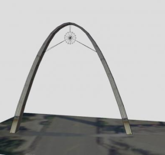 现代风格抛线物闸道SU模型下载_sketchup草图大师SKP模型