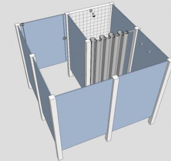 卫浴淋浴室设备SU模型下载_sketchup草图大师SKP模型