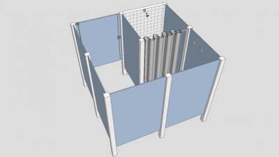 卫浴淋浴室设备SU模型下载_sketchup草图大师SKP模型