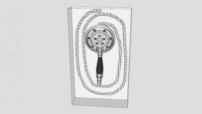 花洒和淋浴管组合SU模型下载_sketchup草图大师SKP模型