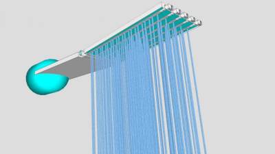 旋转淋浴头SU模型下载_sketchup草图大师SKP模型
