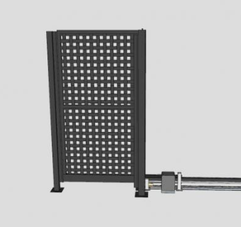 行人右滑安全门SU模型下载_sketchup草图大师SKP模型