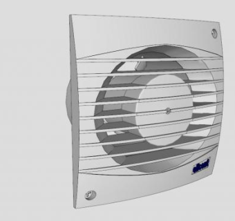 球迷排气扇SU模型下载_sketchup草图大师SKP模型