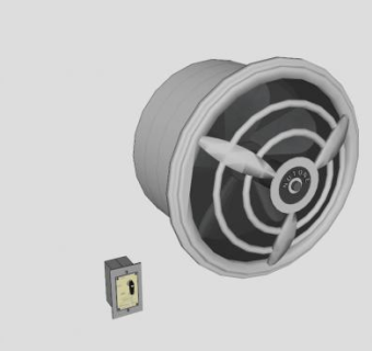 老式炉排气风扇SU模型下载_sketchup草图大师SKP模型