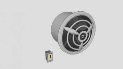 老式炉排气风扇SU模型下载_sketchup草图大师SKP模型