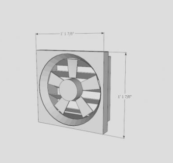 矩形排风扇SU模型下载_sketchup草图大师SKP模型