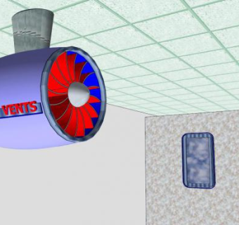 壁挂排风扇SU模型下载_sketchup草图大师SKP模型