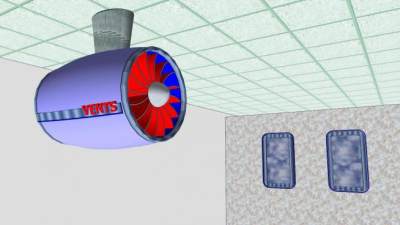 壁挂排风扇SU模型下载_sketchup草图大师SKP模型