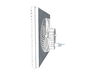 排气扇抽风机设备SU模型下载_sketchup草图大师SKP模型