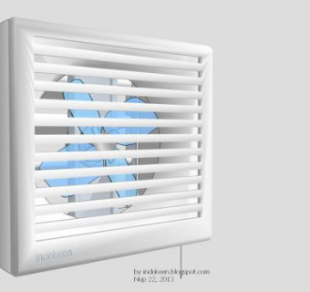 现代壁挂式排气扇SU模型下载_sketchup草图大师SKP模型