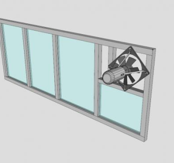 通气抽风设备SU模型下载_sketchup草图大师SKP模型