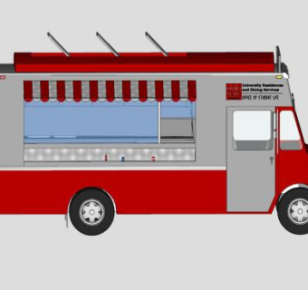 俄亥俄州食品卡车SU模型下载_sketchup草图大师SKP模型