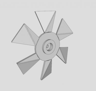 发动机风扇抽风机SU模型下载_sketchup草图大师SKP模型