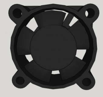 黑色抽风机SU模型下载_sketchup草图大师SKP模型