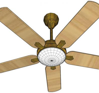 天花吊扇SU模型下载_sketchup草图大师SKP模型