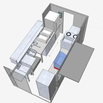 快餐车布局SU模型下载_sketchup草图大师SKP模型