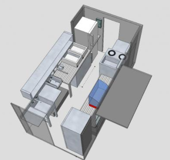 快餐车布局SU模型下载_sketchup草图大师SKP模型