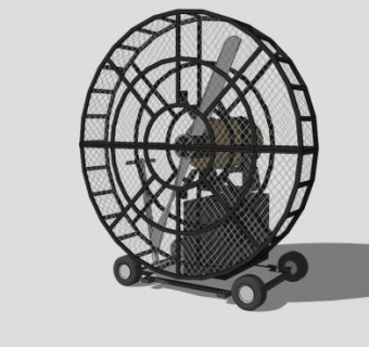 立式风扇排风扇SU模型下载_sketchup草图大师SKP模型