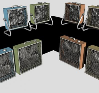 古董复制品箱风扇SU模型下载_sketchup草图大师SKP模型