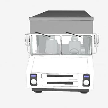 百世食品卡车SU模型下载_sketchup草图大师SKP模型