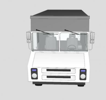 百世食品卡车SU模型下载_sketchup草图大师SKP模型