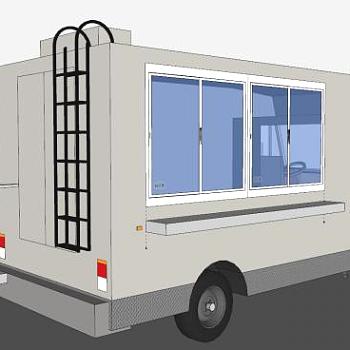 食品车SU模型下载_sketchup草图大师SKP模型