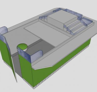 现代收银台SU模型下载_sketchup草图大师SKP模型