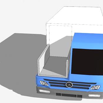 奔驰流动餐车SU模型下载_sketchup草图大师SKP模型