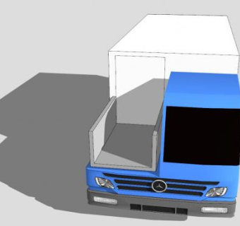 奔驰流动餐车SU模型下载_sketchup草图大师SKP模型