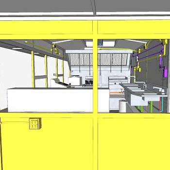 多功能餐饮卡车SU模型下载_sketchup草图大师SKP模型