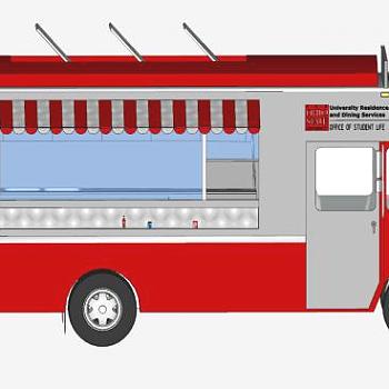 流动美食车SU模型下载_sketchup草图大师SKP模型